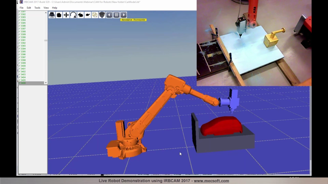 Watch this ABB 1400 Robot cutting using RhinoCAM 2017 & IRBCAM